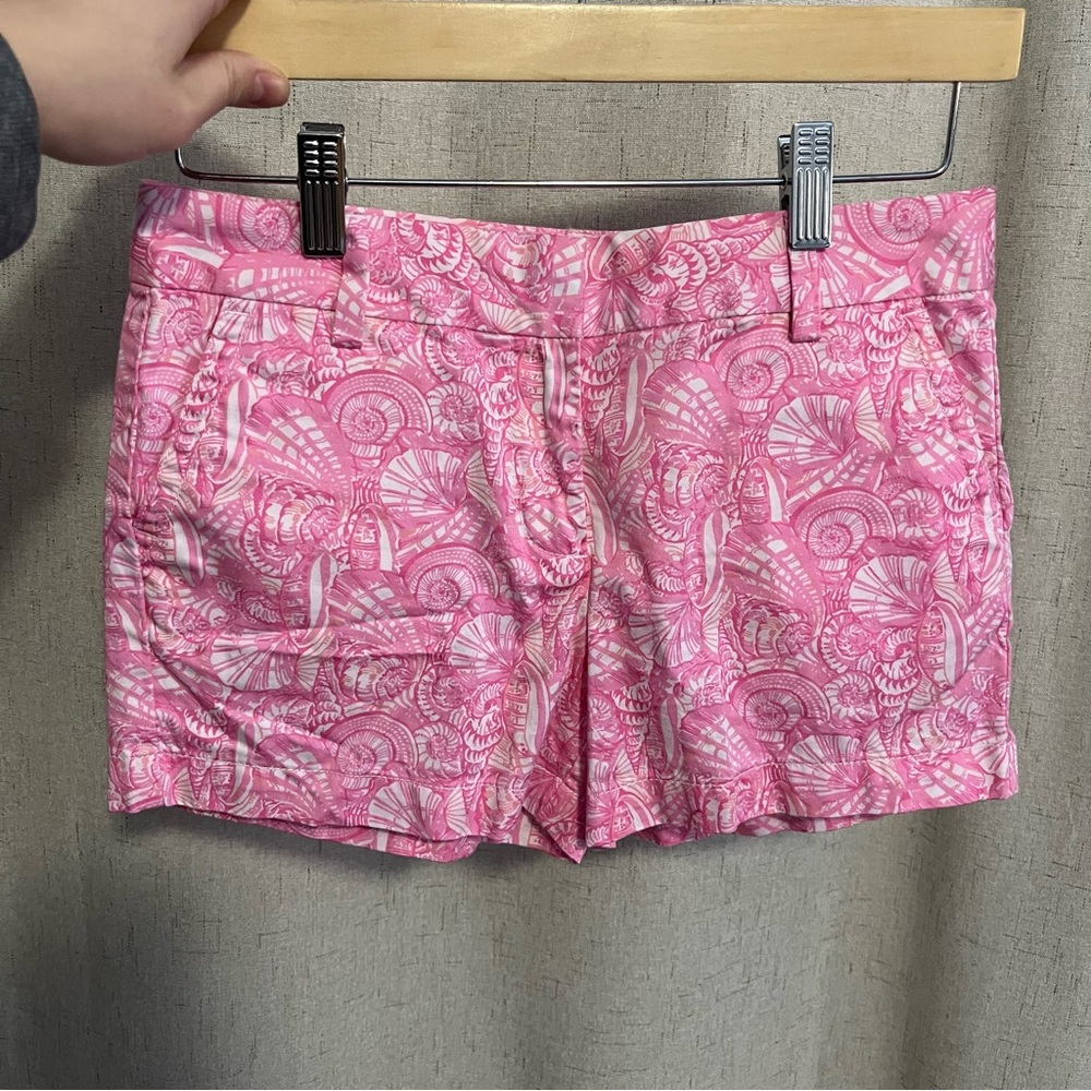 Vineyard Vines Pink Shell Patterned Girl's Shorts